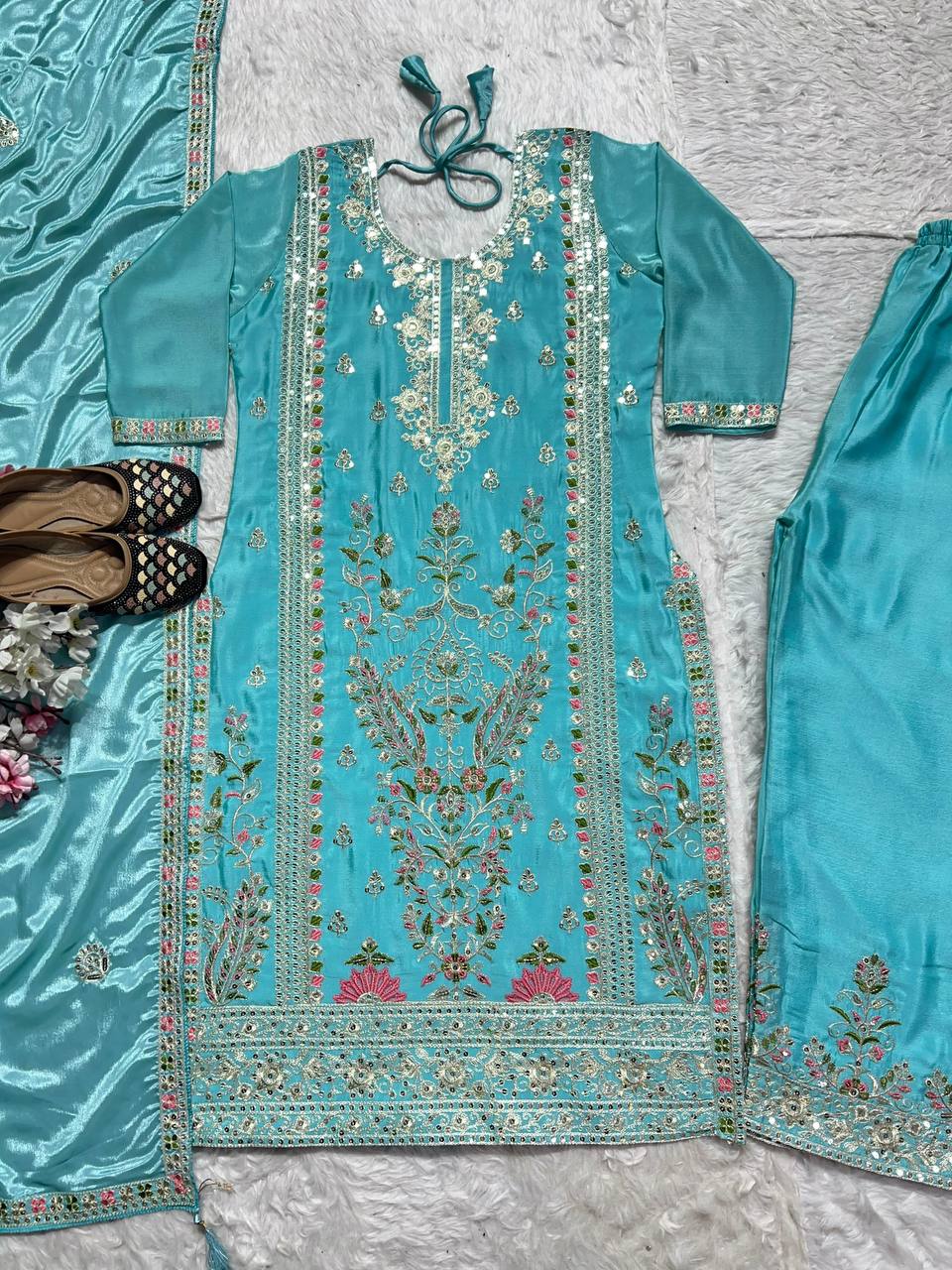 Regal Scarlet Heritage Kurta Set